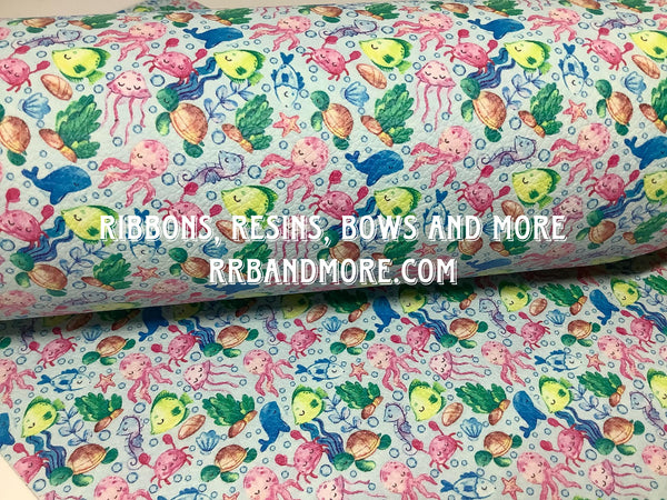 ✔️Ocean Friends Synthetic Leatherette (Litchi)