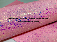 ✔️Premium Unicorn Glitter Dust Synthetic Leatherette  - Pink