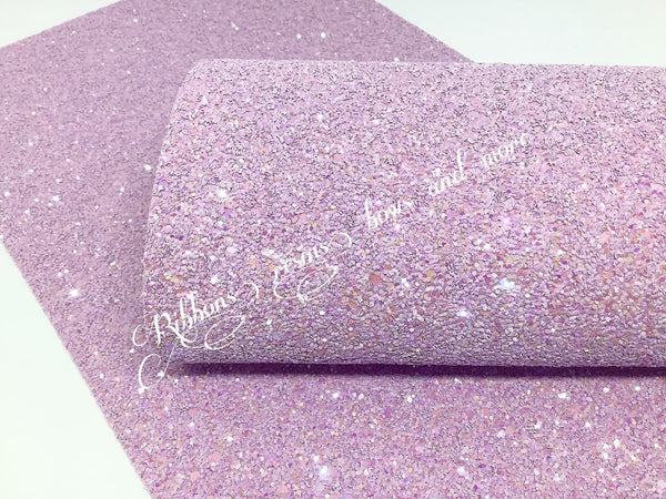 ✔️Premium Chunky Glitter Synthetic Leatherette - Lavender✔️