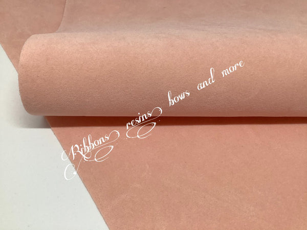 Double Sided velvet Synthetic Fabric - peach pink