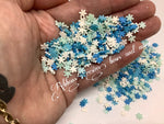 Soft clay confetti fillers - Snow Flakes