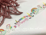 1" (25mm) print grosgrain - unicorn princess