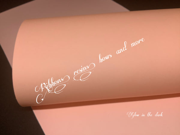Glow in the Dark Smooth Synthetic leatherette - Peach