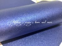 ✔️Super Fine Glitter Synthetic Leatherette - Navy