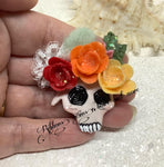 ✔️Fantasy Clay - Floral Skull Grey