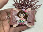 Handmade Leatherette bow - Fairy