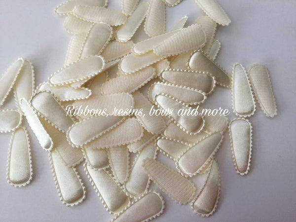 35mm - Ivory satin clip covers