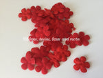 1" Padded Fluffy Flower - Red