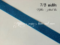 7/8" (22mm) Glitter grosgrain - Vivid blue
