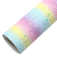 ✔️Gradient Medium Chunky Glitter Synthetic Sheet