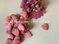 Glitter Hearts - Pink