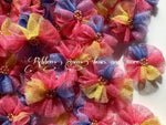 Handmade Rainbow Tulle Flowers