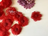 2" Silk Flower - Red