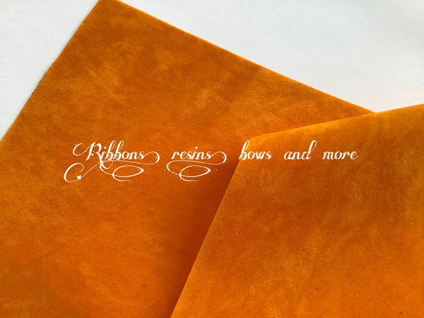 ✔️Double Sided Velvet Synthetic Fabric - orange