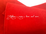 ✔️ Double Sided velvet Synthetic Fabric - Red
