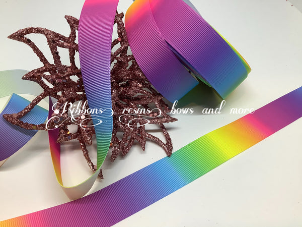 ✔️1" (25mm) Gradient grosgrain ribbon